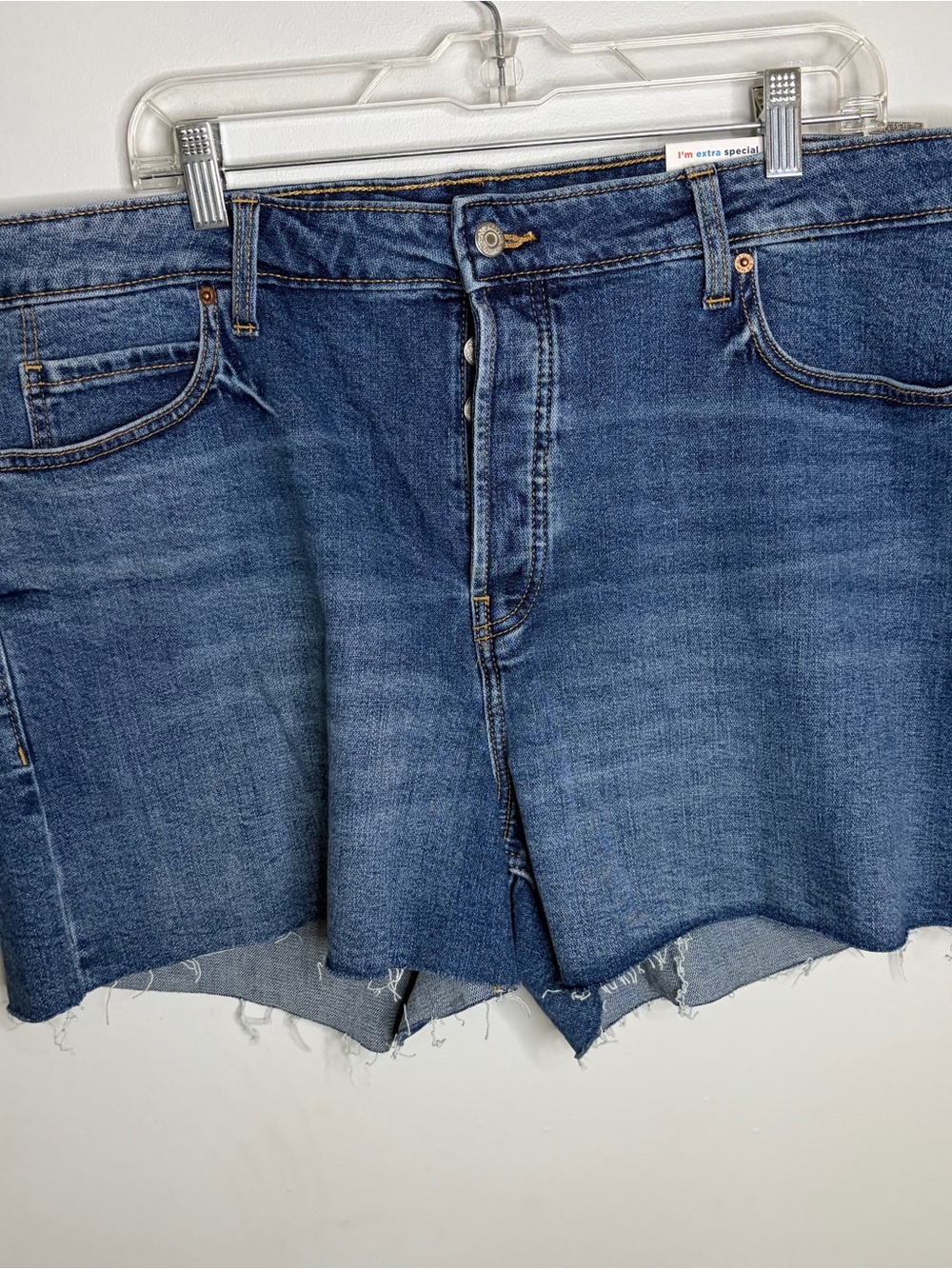 Old Navy Button Fly Sky High A Line Blue Denim Cutoff Shorts NEW W TAG